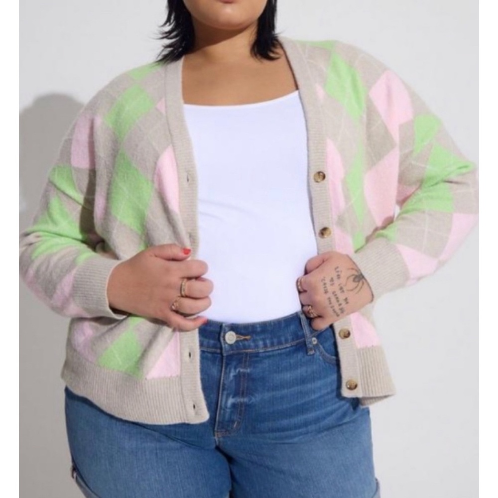 🆕 Vegan Cashmere Cardigan V- Neck Sweater 3 3X 22 24 NWT Torrid New